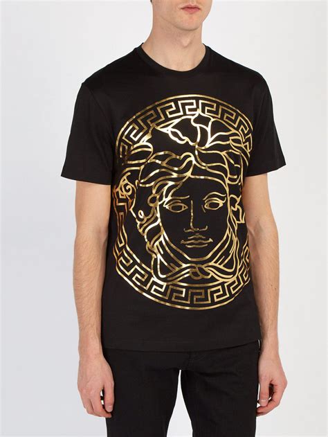 versace gold and black shirt|black versace t shirt.